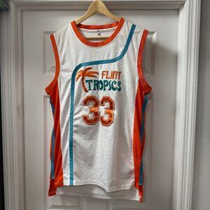 Flint Tropics #33 Jackie Moon embroidered costume Jersey size Large